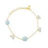Billede af Susanne Friis Bjørner Armbånd forgyldt sølv m. amazonite sten (16-20cm)