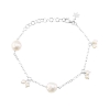 Billede af Susanne Friis Bjørner Armbånd sølv m. ferskvandsperler (16-20cm)