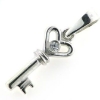 Billede af Vedh. nøgle med syn. zirk. 2,0 mm. 925s.(m. patz øsken)