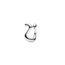 Billede af Maria Black 'Lotus Huggie' ørering sølv - 7 mm - Right (højre)