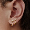 Billede af Maria Black 'Lotus Huggie' ørering forgyldt sølv - 7 mm