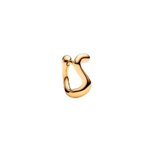 Billede af Maria Black 'Lotus Huggie' ørering forgyldt sølv - 7 mm - Left (venstre)
