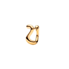 Billede af Maria Black 'Lotus Huggie' ørering forgyldt sølv - 7 mm - Right (højre)